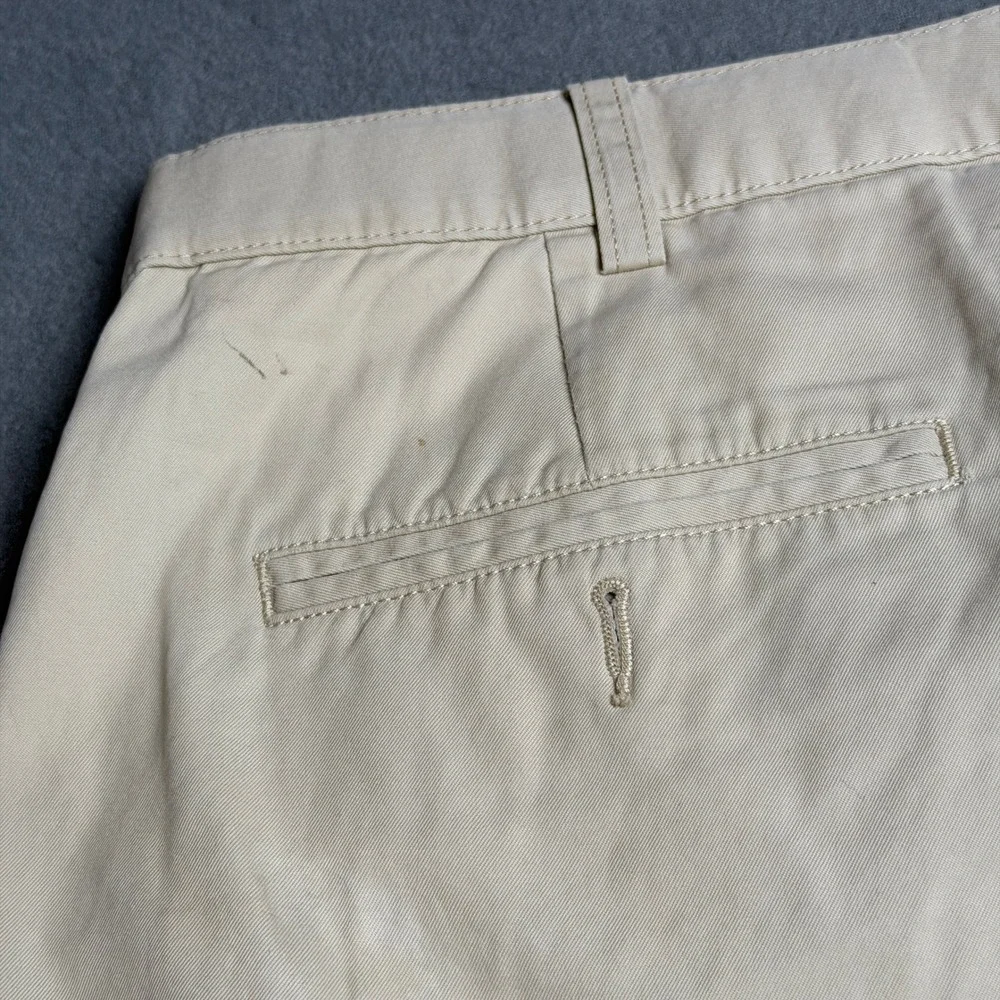 Polo Ralph Lauren Mens Pleated Chino Shorts Tan Beige 100% Cotton Size 40